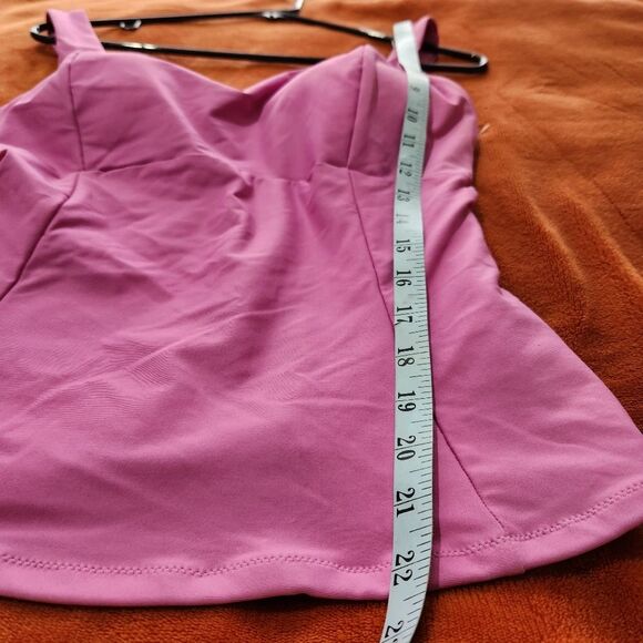 Calia Tankini Size Medium Light Purple Color Padded Wired.   NEW - Picture 3 of 12